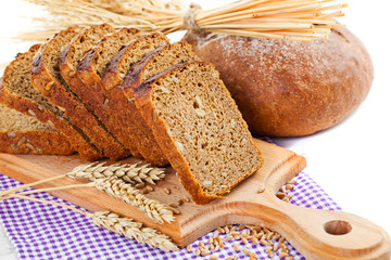 fresh bread on the white background