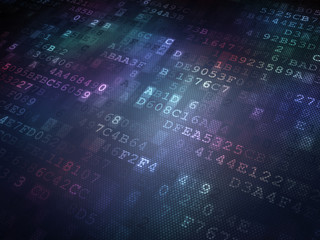 Technology concept: binary code digital background