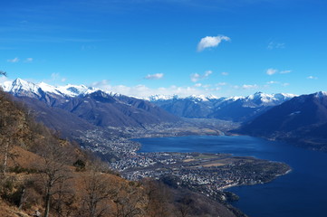 View from above to Locarno and his region – Switzerland