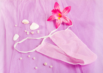 woman purple spa disposable panties for depilation