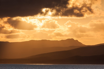 Sunset over Islay from the Islay ferry