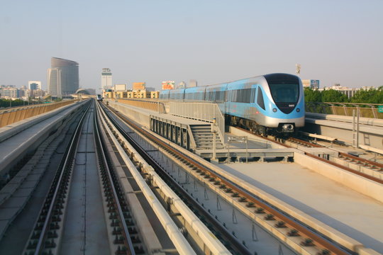 Dubai metro train