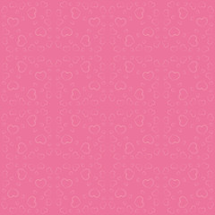 Seamless pattern with white hearts