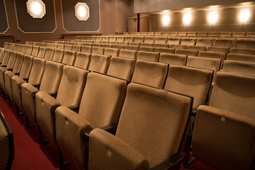 Seats in an empty theatre
