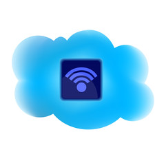 Clouding  computing wifi icon
