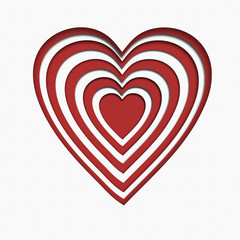 Heart of Valentine paper