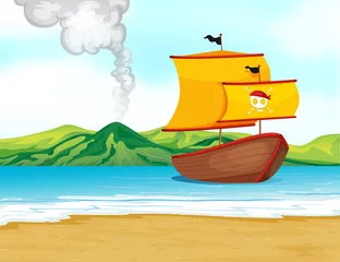  Een schip van een piraat © GraphicsRF