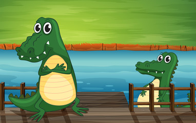Crocodiles sur le pont