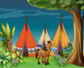 Poster de jardin Animaux de la forêt Un âne dans les bois