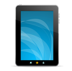 Black tablet like Ipade on white background