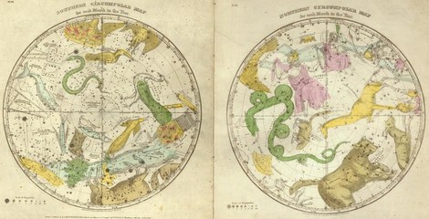 Vintage celestial map