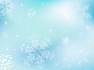 Fototapeta na wymiar Christmas Background With Snowflakes