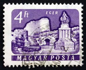 Postage stamp Hungary 1961 Castle of Eger