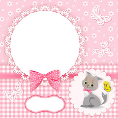 Baby background with frame.