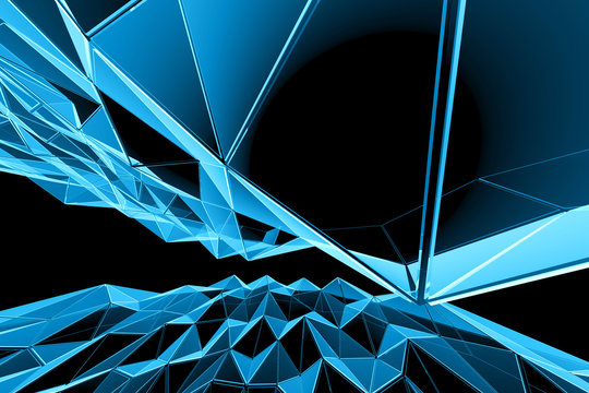 Abstrakter Voronoi Hintergrund Digital 3D