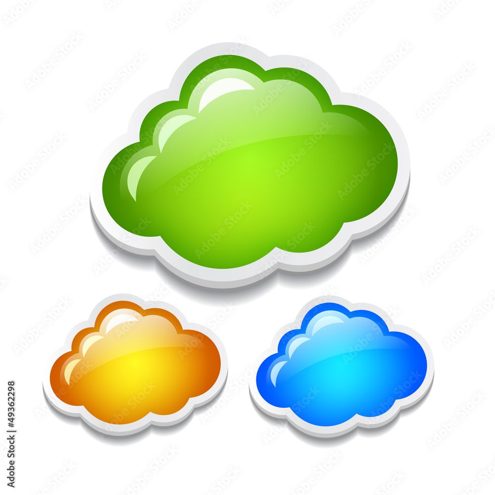 Canvas Prints glass vector clouds