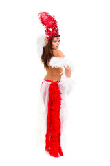 beautiful carnival dancer woman posing