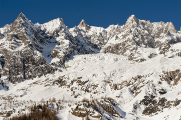 Monte Bianco da Val Ferret Courmayeur, Valle d'Aosta, Italia