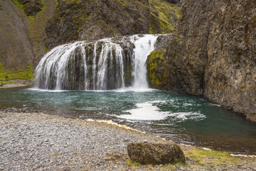 South part of Iceland. Small cascade.