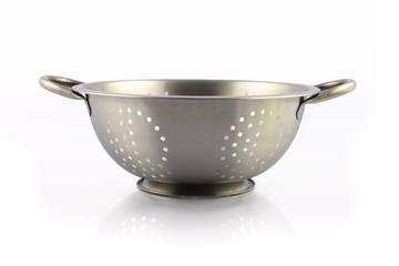 Steel Bowl isolated on white