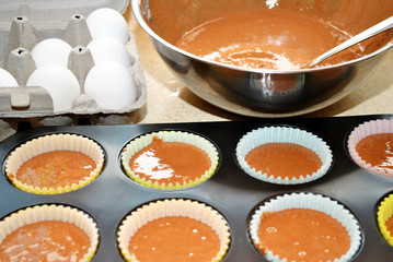 Making Homemade Chocolate Cupcakes