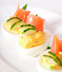 stuffed eggs with salmon