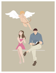 cupid is ready to shoot love arrow