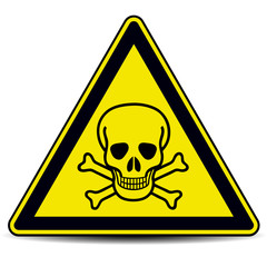Skull danger sign