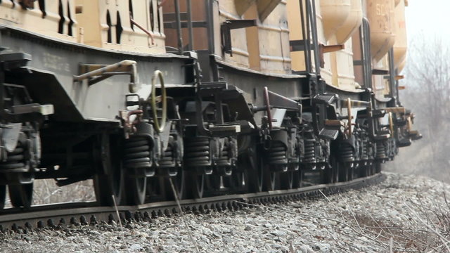 Passing cargo train ...