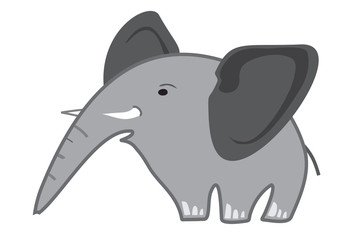 Illustration on an young  elephant