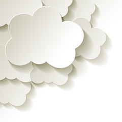 Clouds  Wolken Papier weiss Ecke Hintergrund