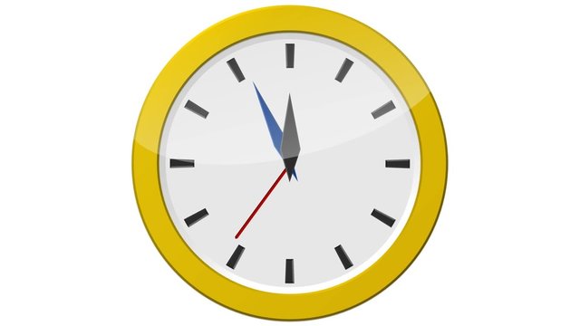 Horloge dor&eacute;e - 5 minutes avant 12h