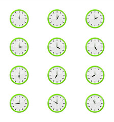 Set 12 heures - vert