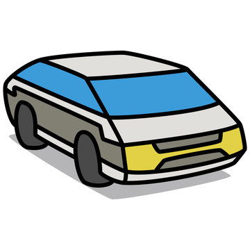 Cartoon Car 43 : Electric Vehicle