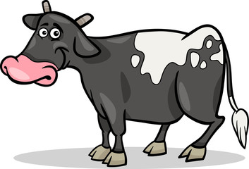 cow farm animal cartoon illustration