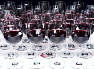 glasses of red wine