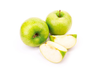 Fresh green apples