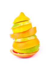 Obraz na płótnie Canvas Set of different fruits. Healthy eating concept
