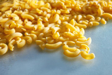 Traditional hungarian raw pasta on a glass plate