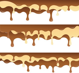 melted chocolate and vanila