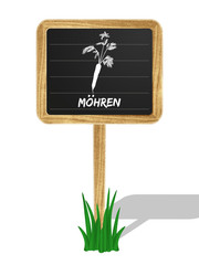 Möhren Schildchen Vektor