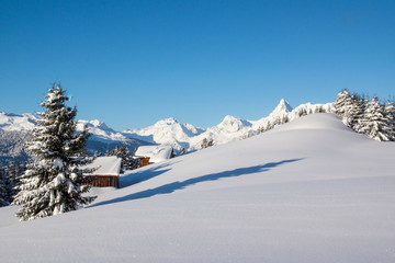 Fototapeta na wymiar Sporty zimowe w górach