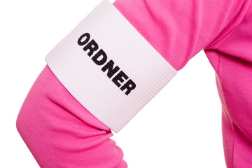 Arm mit Armbinde Ordners