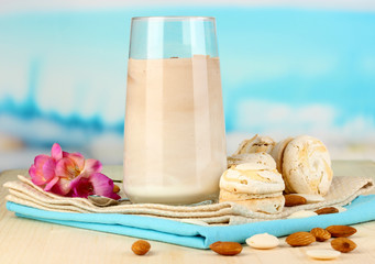 Glass of chocolate-cream cocktail