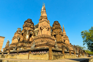 Obraz premium Pagoda in Si Satchanalai , Sukhothai, Thailand