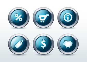Shopping icons set vector illustration
