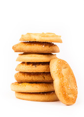 sweet cookies isolated on white
