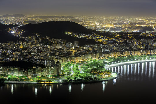 Center of Rio De Janeiro by night
