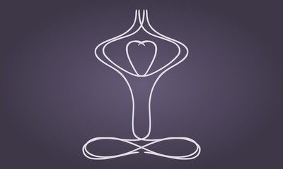 Yoga logo ligne