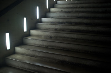 Concrete stairs in a building